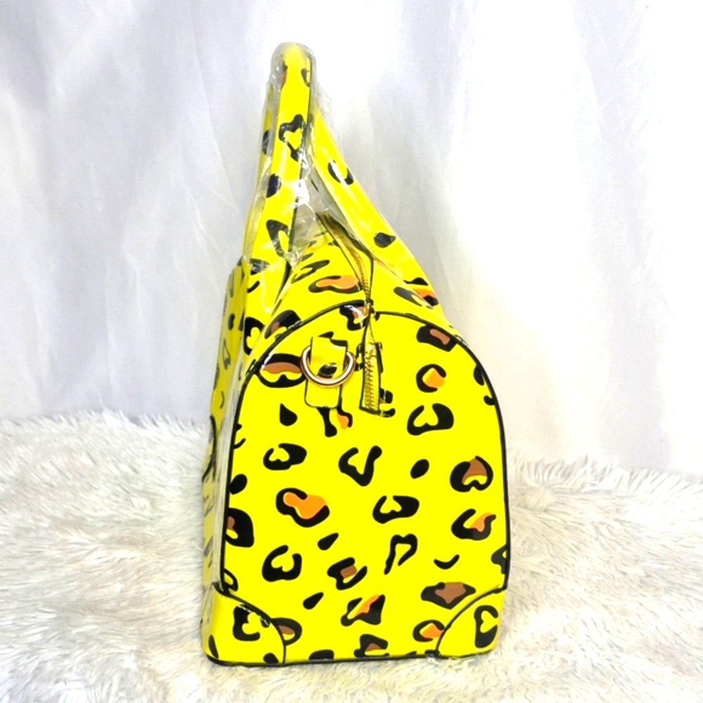 Leopard Print Vegan Leather Boston Bag & Wallet ๐๐๐ - Picture 9 of 15